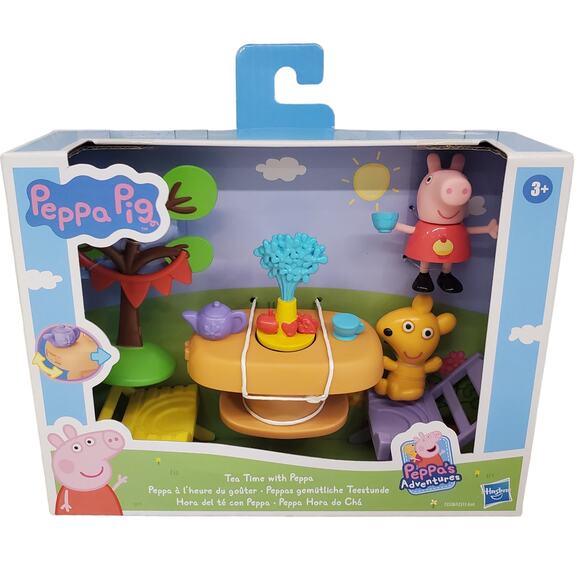 Peppa Pig Tea Time with Peppa Playset Peppa's Adventures Peppa Pig Tea Party Set - Picture 1 of 8